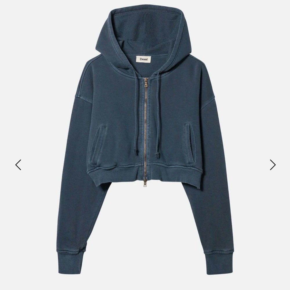 Elwood Babydoll Crop Zip Hoodie size SMALL